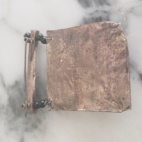 Vintage Artist Made Turquoise Brooch - Picture 6 of 7